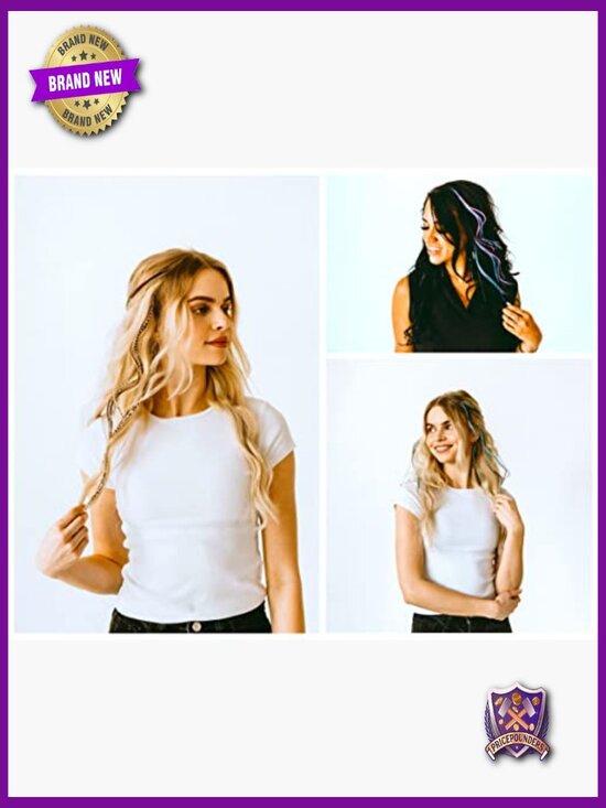 21 Feather Hair Extensions DIY Kit with Micro-Link Beads 9-14 Inch Boho Style main image 4